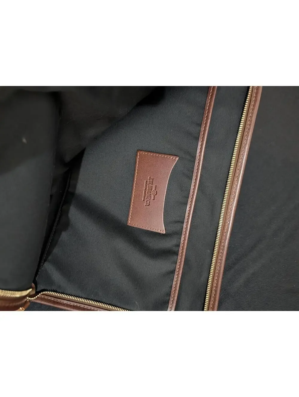 JW Hulme Co - Brown Leather Zip Portfolio Document Case
